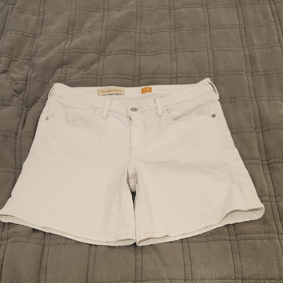 Anthropologie Pilcro And The Letterpress White Jean Shorts Size 30! - Picture 1 of 13